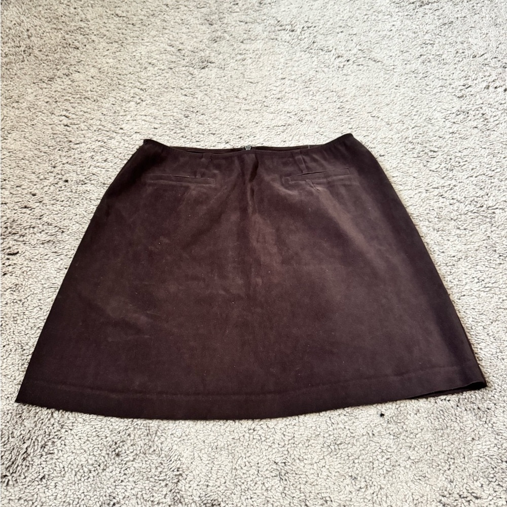 Express Dark Brown A-Line Skirt